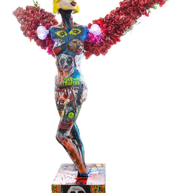 Sculptures The Angel of the roses